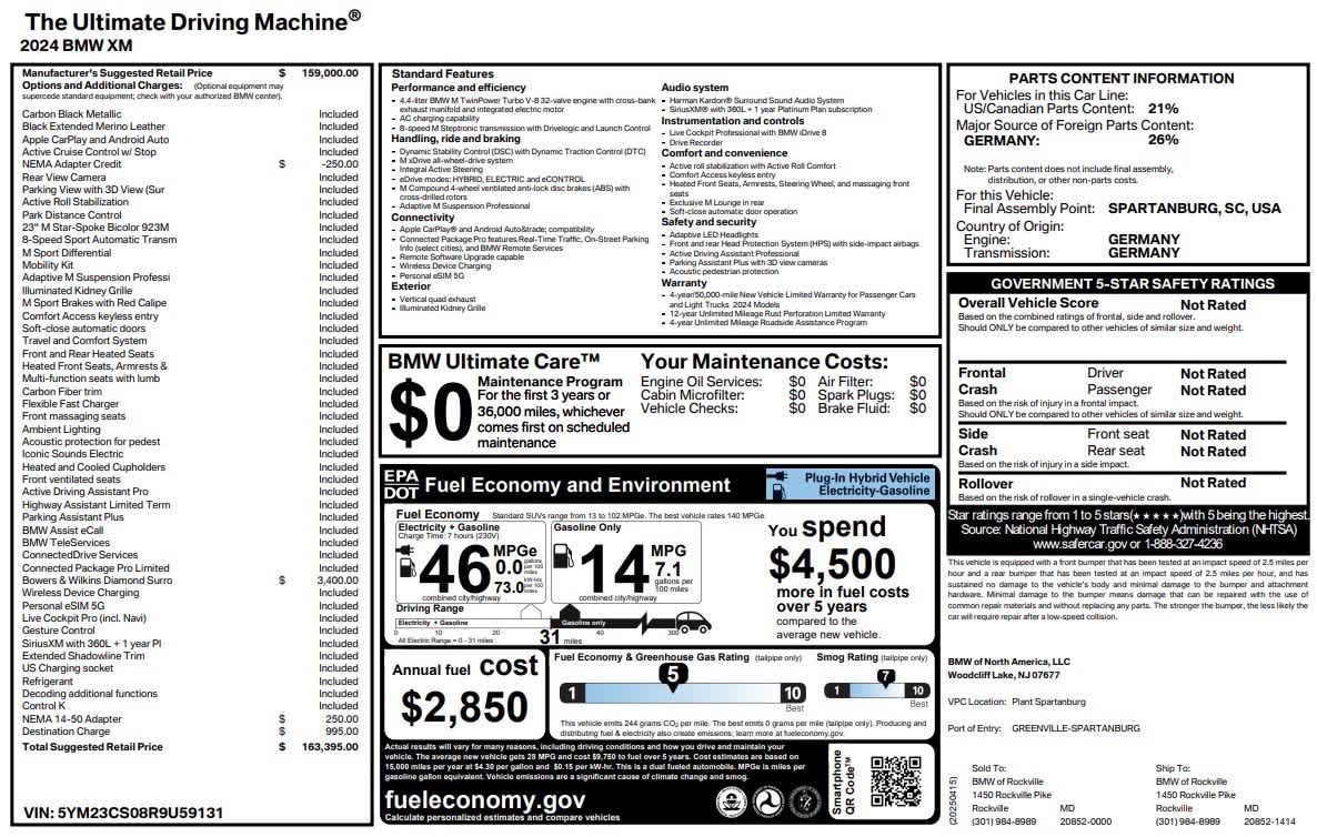 2024 BMW XM Sports Activity Vehicle