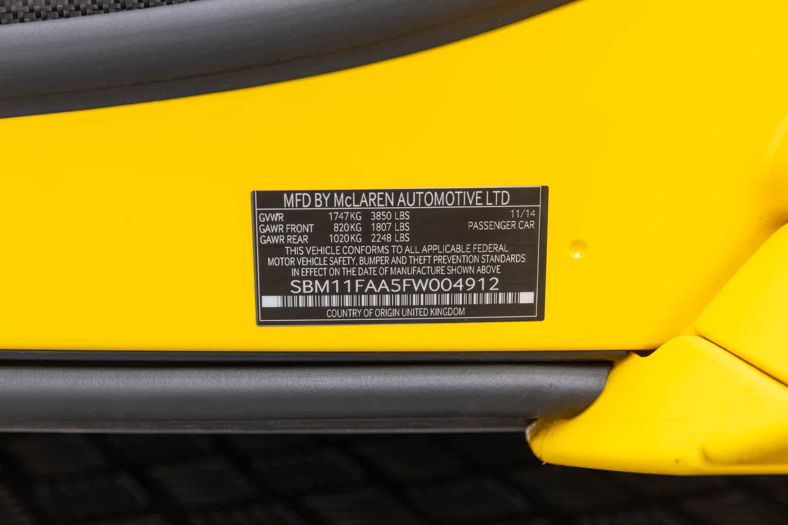 2015 McLaren 650S 2dr Conv Spider