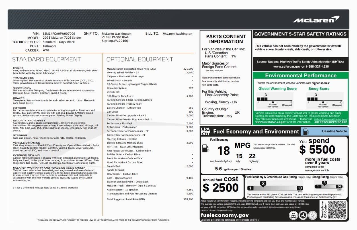 2023 McLaren 720S Spider
