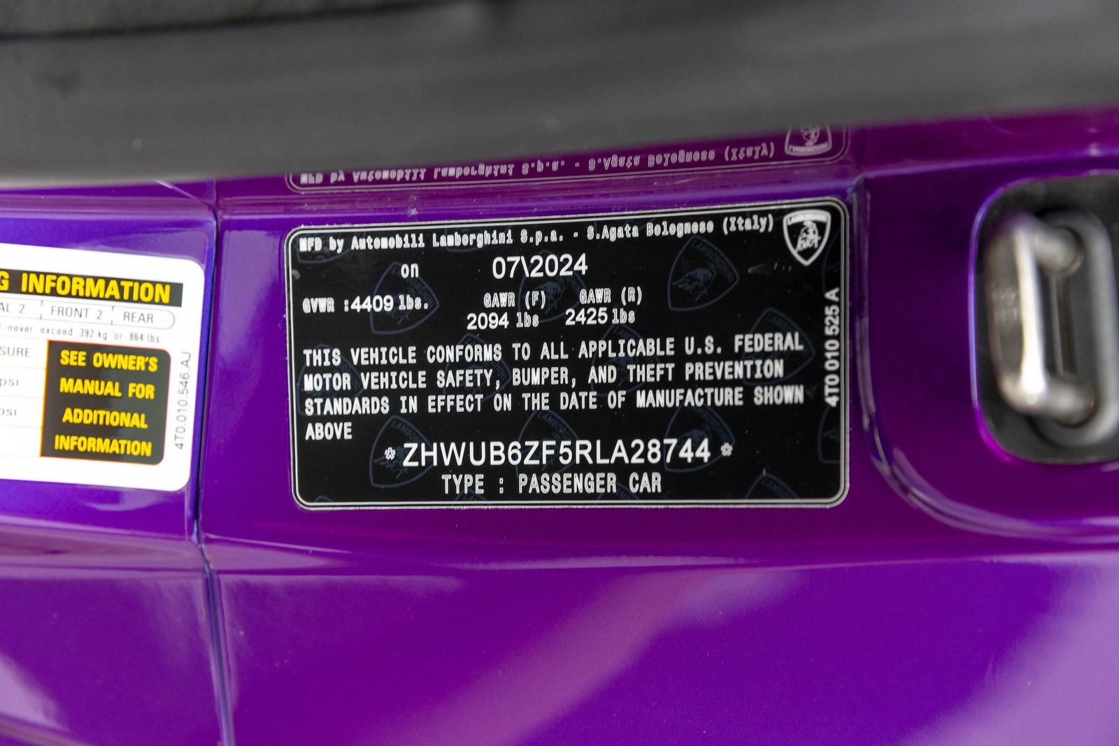 2024 Lamborghini Huracan Tecnica Coupe