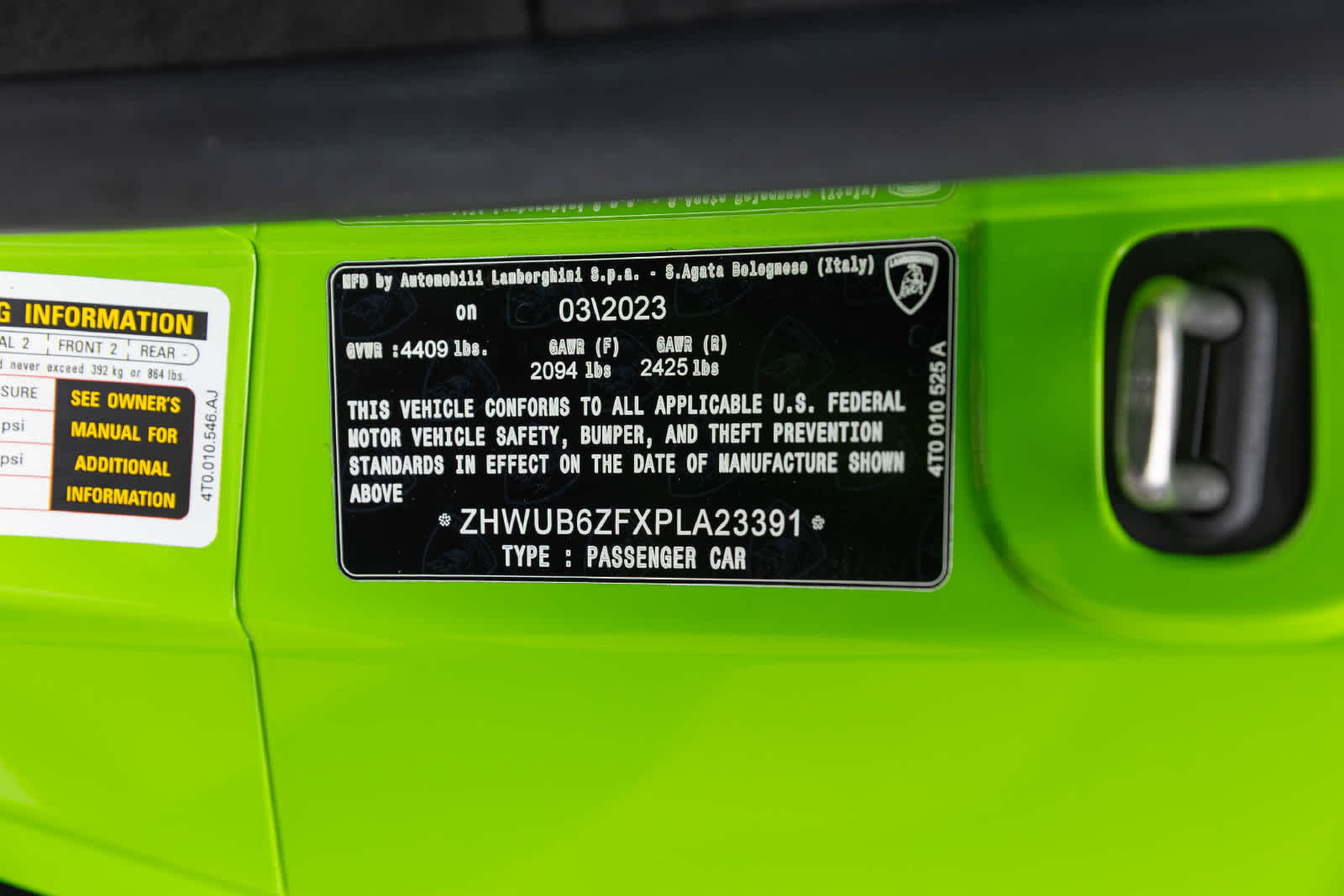 2023 Lamborghini Huracan Tecnica Coupe