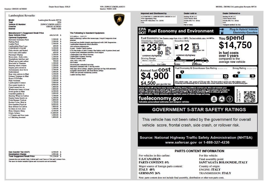 2024 Lamborghini Revuelto Coupe